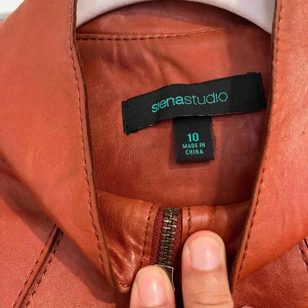 Sienna Studios Rust Leather Jacket Sz.‎ 10